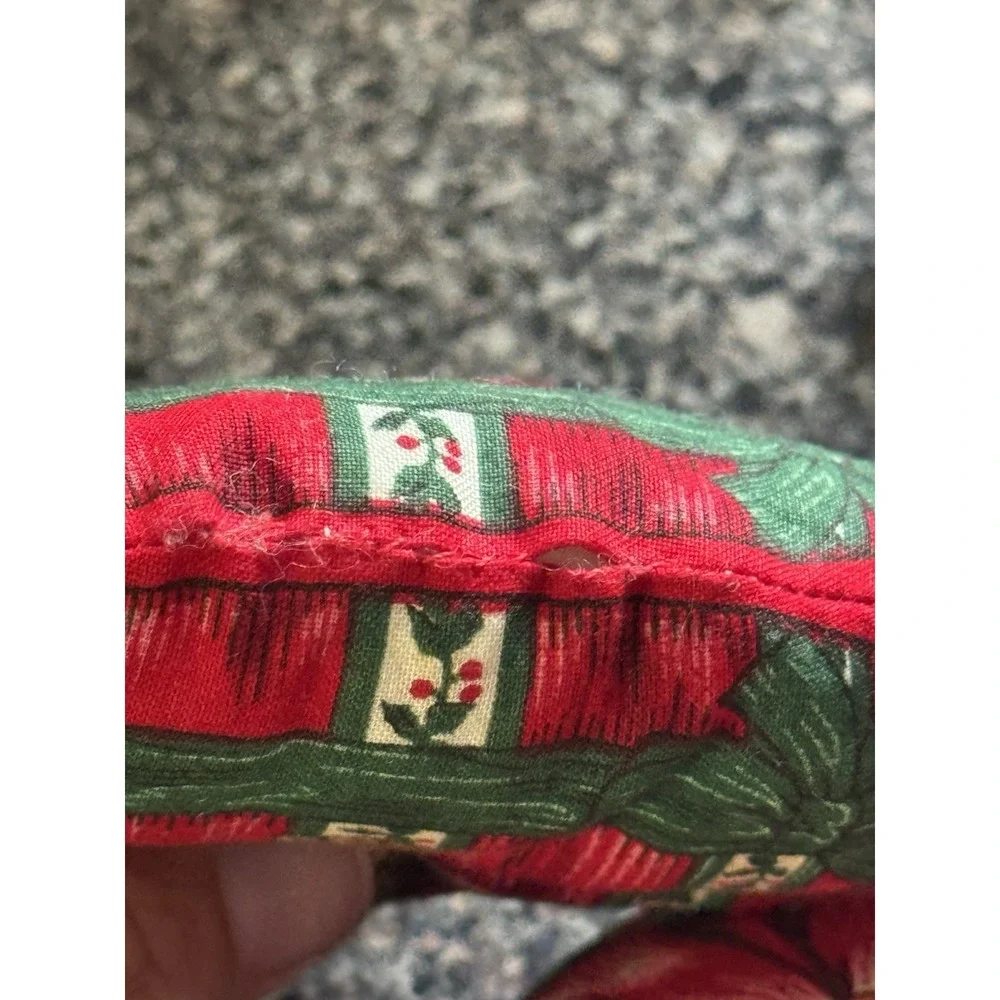 Vintage Cat/ Dog Stuffed Fabric Christmas Ornaments Handmade Vintage 1980